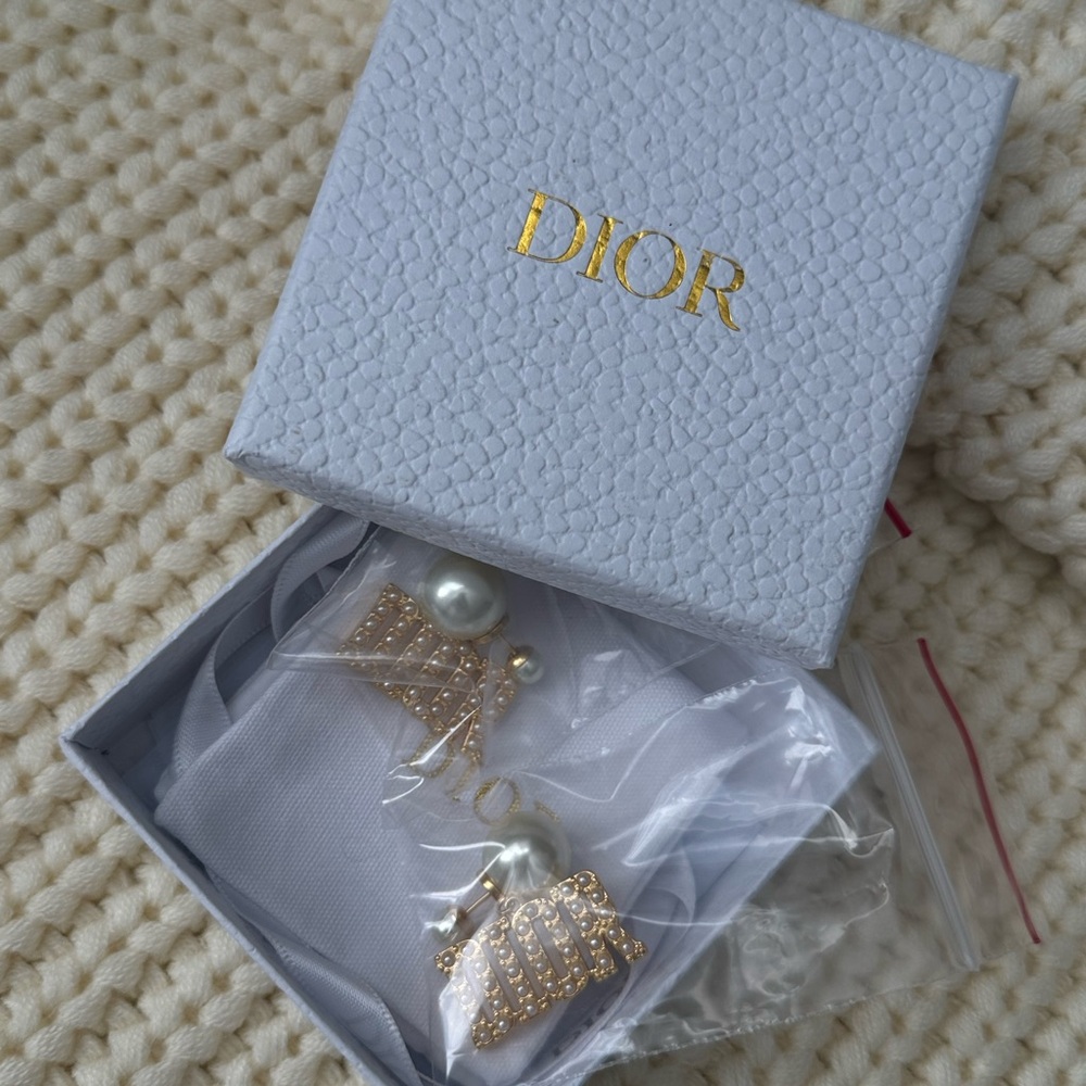 Dior Gold and Pearl Statement Earrings